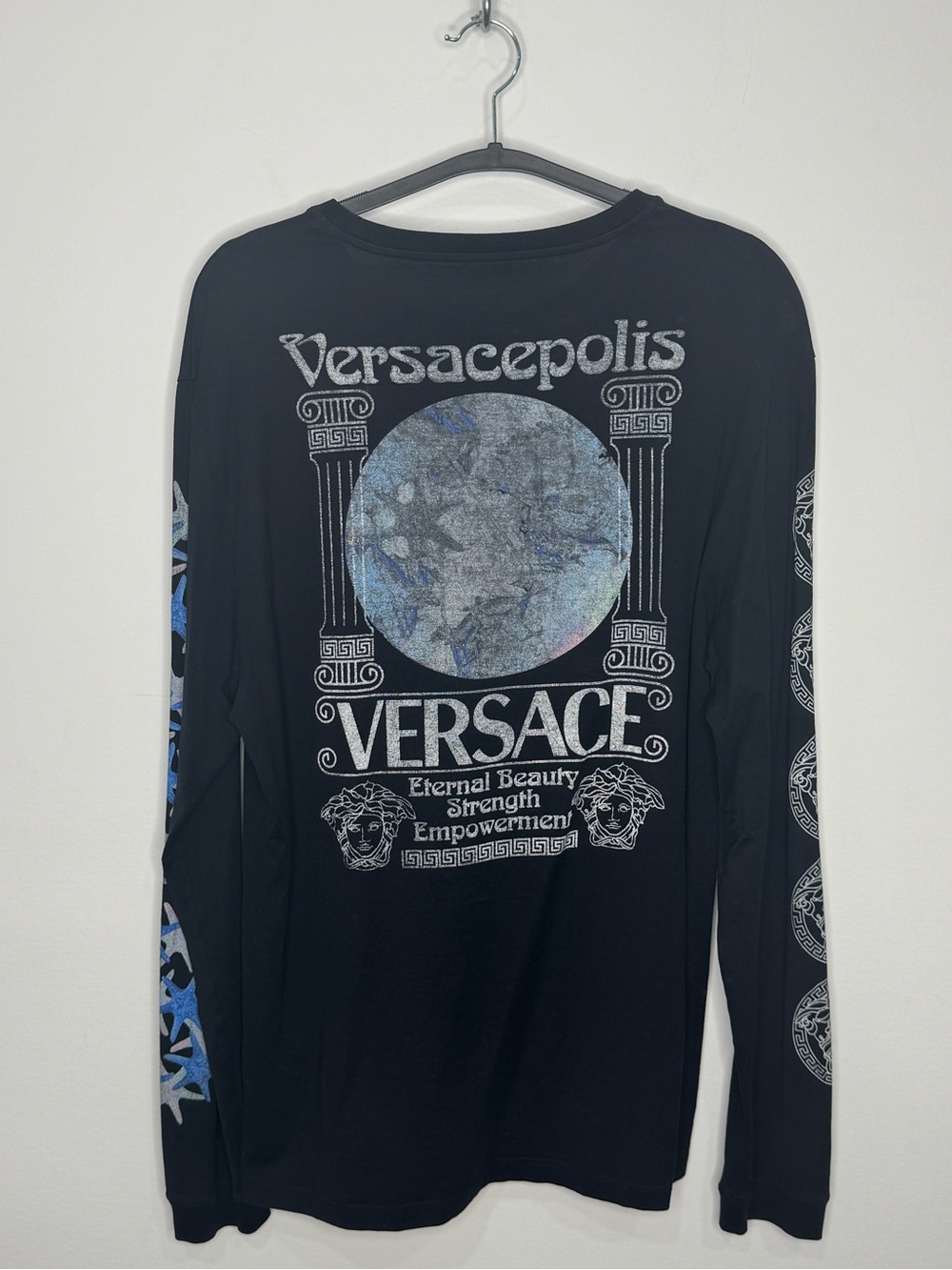 Versace Versacepolis Long-Sleeve T-Shirt Black Men’s Large